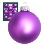 Violette Weihnachtskugel (7cm) von Krebs Glas Lauscha, Uni-Design Amalia. Inkl. Verpackung mit weiteren Kugeln.