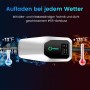 Junsun Mobile Wallbox EV Ladegerät 22kW, wetterfestes IP65-Gehäuse. Lädt zuverlässig bei Kälte und Hitze.