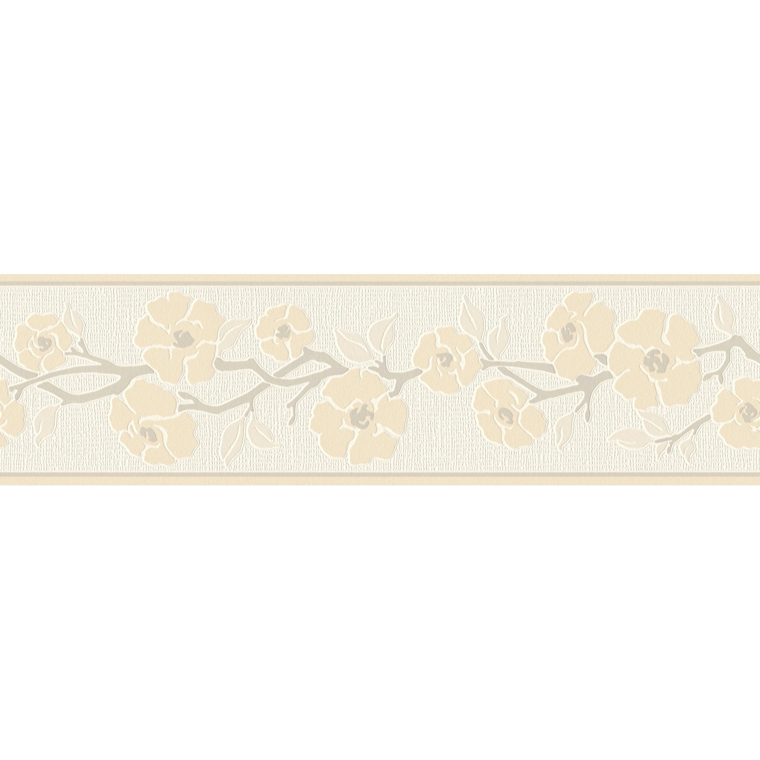 A.S. Création Borte selbstklebend Blumen 5 m x 17 cm Beige-Gelb günstig online kaufen