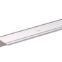 Silbernes Treppenkantenprofil aus Aluminium, L-Form, 23x45x2000 mm.