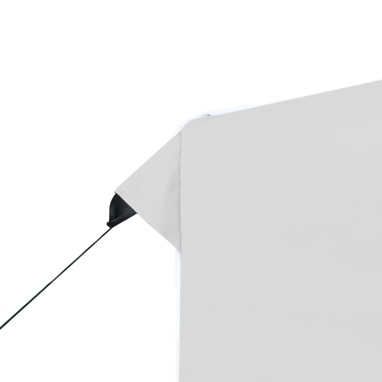 Detailansicht: Weißes vidaXL Partyzelt, faltbar, 2x2m, Aluminiumrahmen.