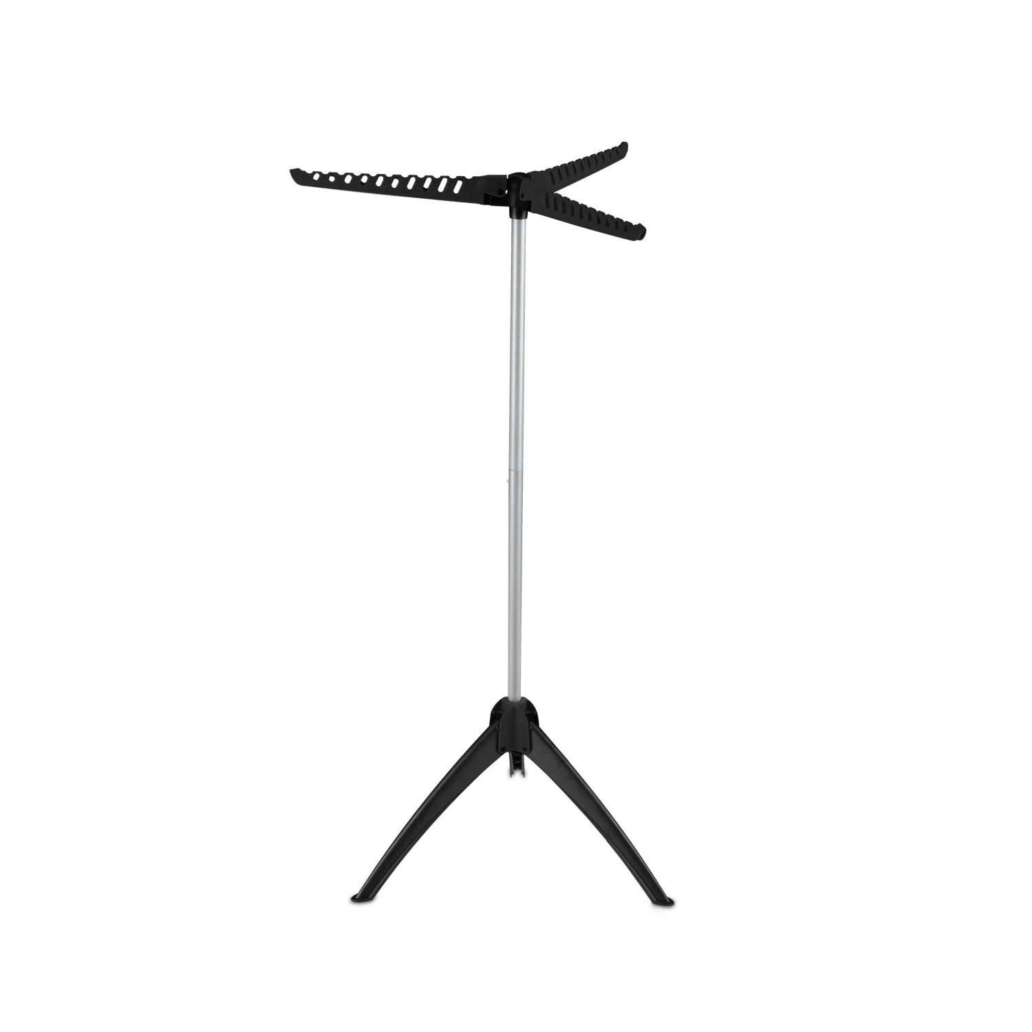 Relaxdays Bügelwäscheständer ABS-Kunststoff Eisen Schwarz-Grau Klappbar 129 cm x 62 cm 1 kg