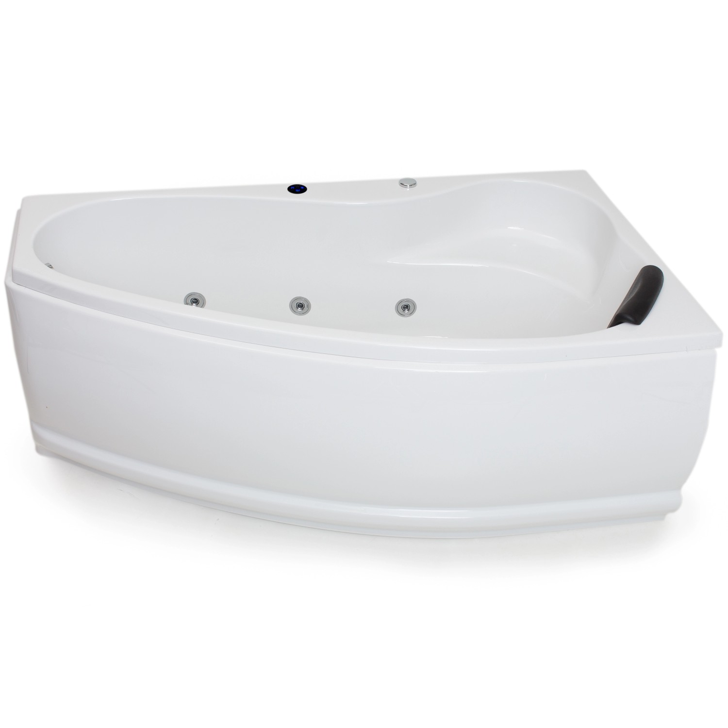 Basera® Indoor Eck-Whirlpool Badewanne Formentera Rechts Basic 160 x 90 cm