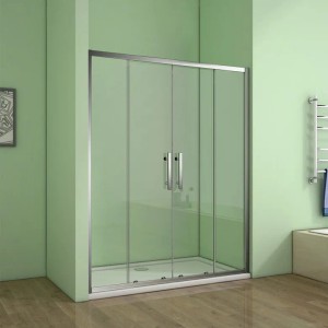Duschparadies Schiebetür 160 cm Duschtür Nischentür 5mm ESG Sicherheitsglas Höhe 190cm Dusche Duschabtrennung