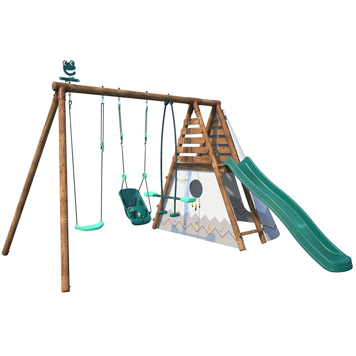 Soulet Holzschaukel Camelia 426 cm x 354 cm x 222 cm günstig online kaufen