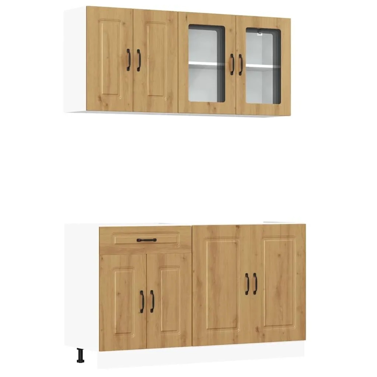 vidaXL 4 Tlg Küchenschrank-Set Kalmar Artisan-Eiche Holzwerkstoff 3314860 günstig online kaufen