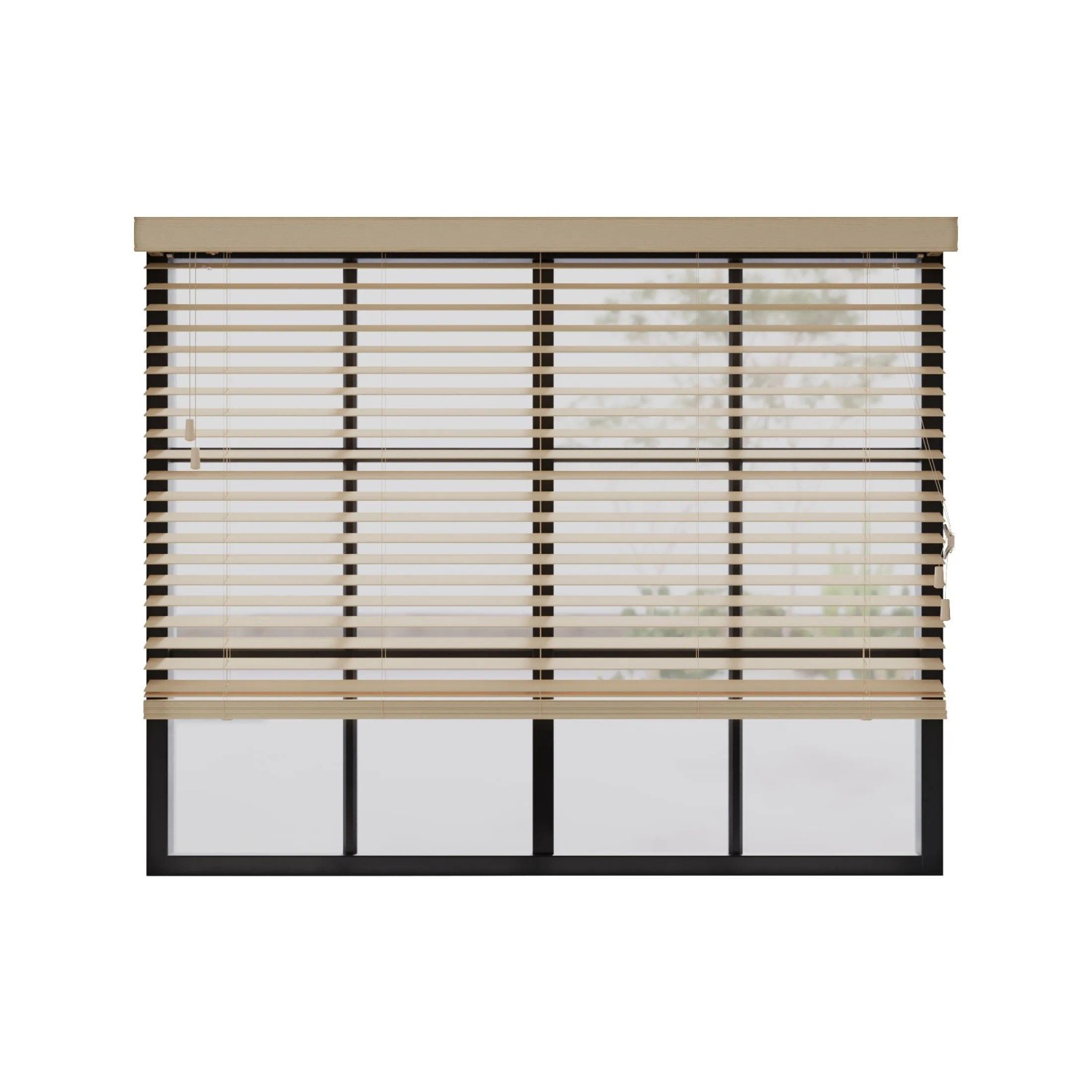 Cocoon Home Concepts Holz Jalousien 240 x 240  50mm Lamellen  Naturel