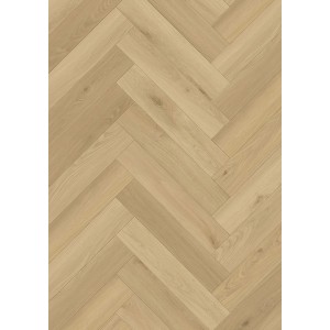 Klebe-Vinylboden Herringbone Marcello Oak. Heller Vinylboden mit Fischgrätmuster und authentischer Holzoptik.