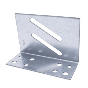 Protektor Anschlusswinkel 25x für UA 125/150, Stahl, silbernes Winkelprofil mit Löchern und Schlitzen.