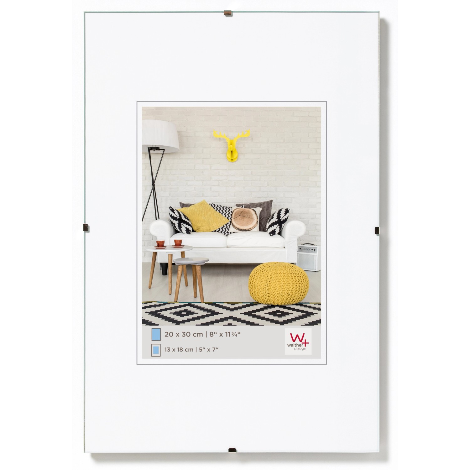 walther design Rahmenlose Bildhalter 24x30 cm Antireflexglas RB430A günstig online kaufen
