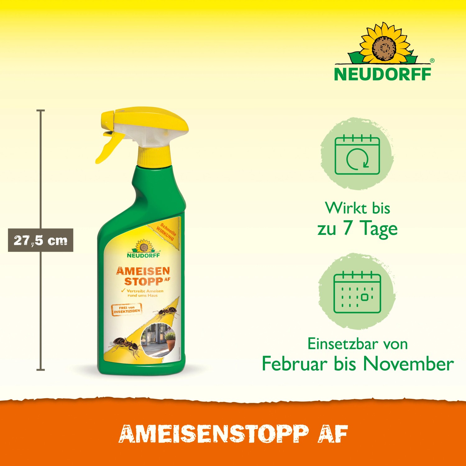 Neudorff Ameisenstopp AF 500ml: Spray zur Ameisenbekämpfung im Haus und Garten.