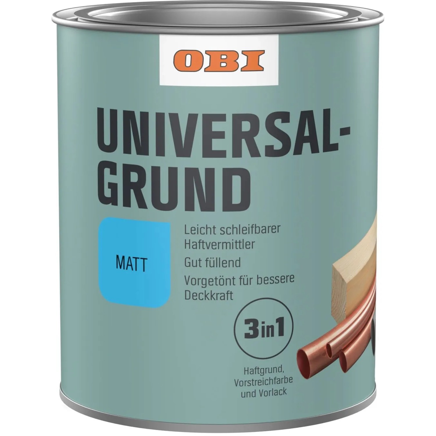 OBI Universalgrund Grau matt 750 ml