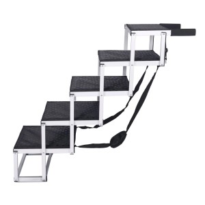 Fudajo Wiltec Haustiertreppe Klappbar Hundetreppe 5 Stufen Einstiegshilfe 68Kg Auto