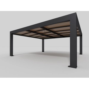 Allview CUBUS Doppelcarport in Grauschwarz (RAL 7021) mit Polycarbonat-Dach.