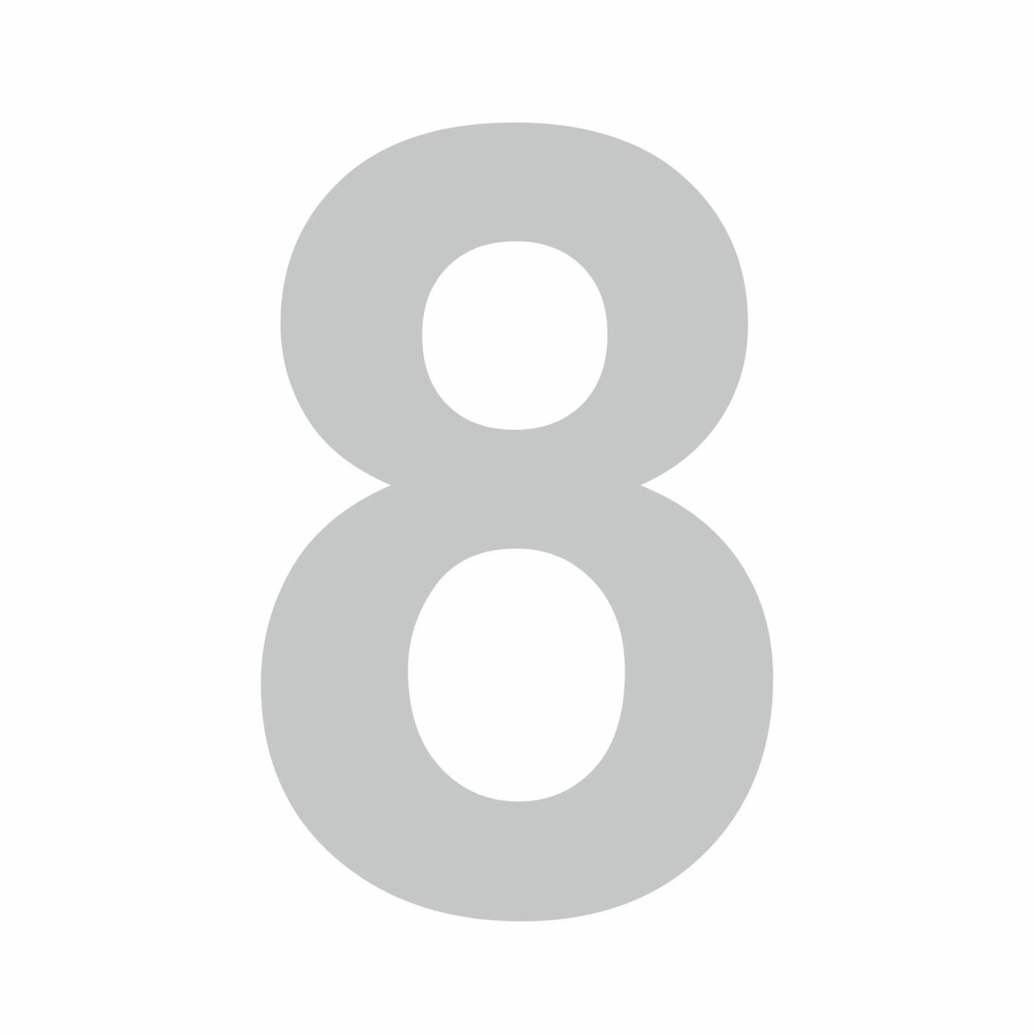 Hermann Schütz Aufkleber 8 Höhe 6 cm Silber