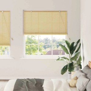 vidaXL Rollo mit Vorhängen Natur 140 x 220 cm Bambus 42006891