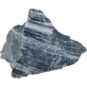 Sera Aquarienstein Rock Zebra Stone S/M, grauer Naturstein mit weißen Adern für Aquariendekoration.