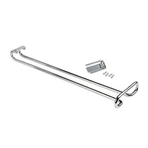 Emuca Glashalter 1-Zeilig Länge 280 mm Stahl Verchromt