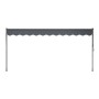 Graue Juskys Klemmmarkise Kapstadt 400x120 cm für Balkon und Terrasse.