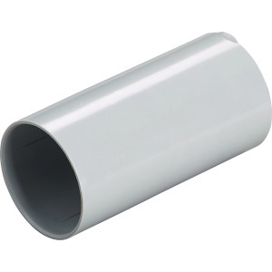 Helle, graue Muffe EN40 für Isolierrohre, aus Kunststoff.