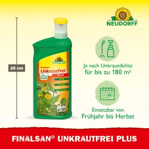 Neudorff Finalsan UnkrautFrei PLUS 1L Flasche für Unkrautbekämpfung im Beet.