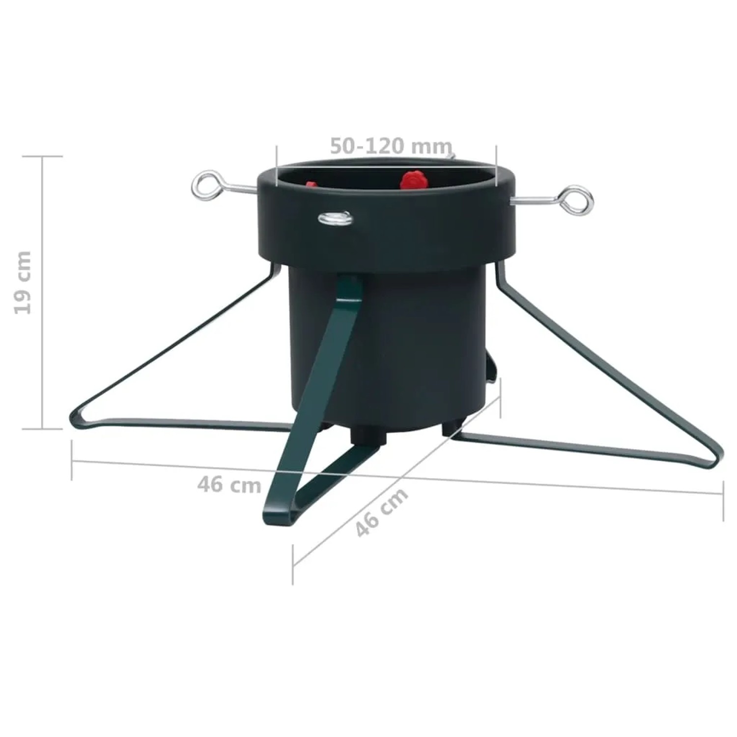 vidaXL Weihnachtsbaumständer mit Wasserbehälter Schwarz 46x46x19 cm kaufen bei OBI