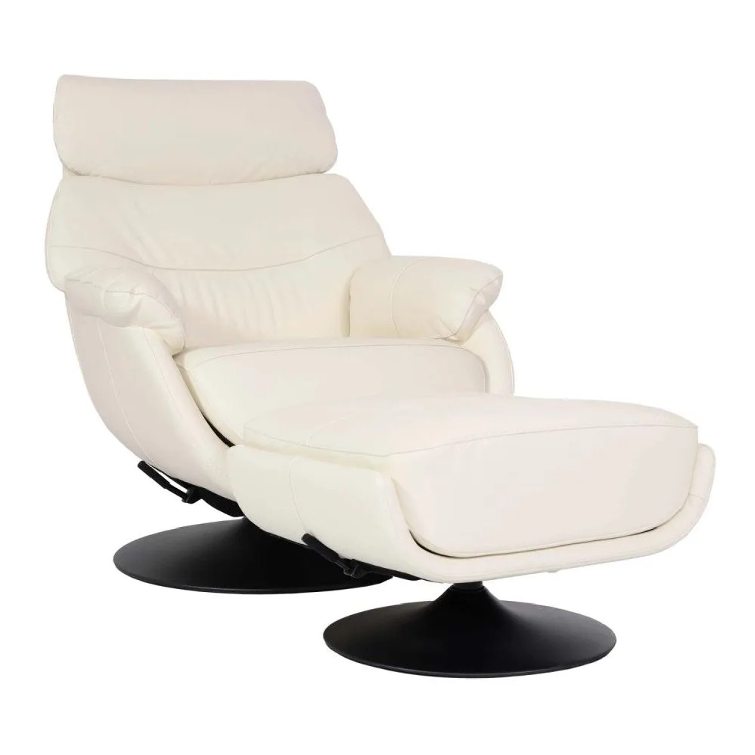MCW Relaxsessel mit Hocker K99 Creme-Weiß