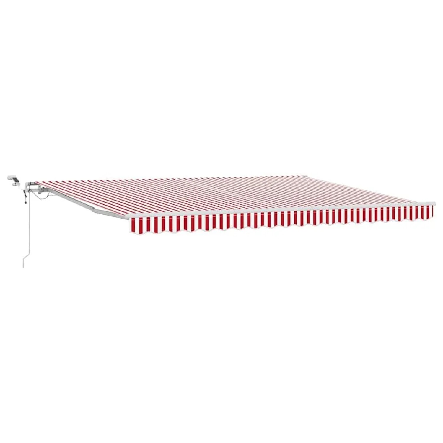 vidaXL Einziehbare Markise Rot und Weiß 450 x 300 cm 3330916