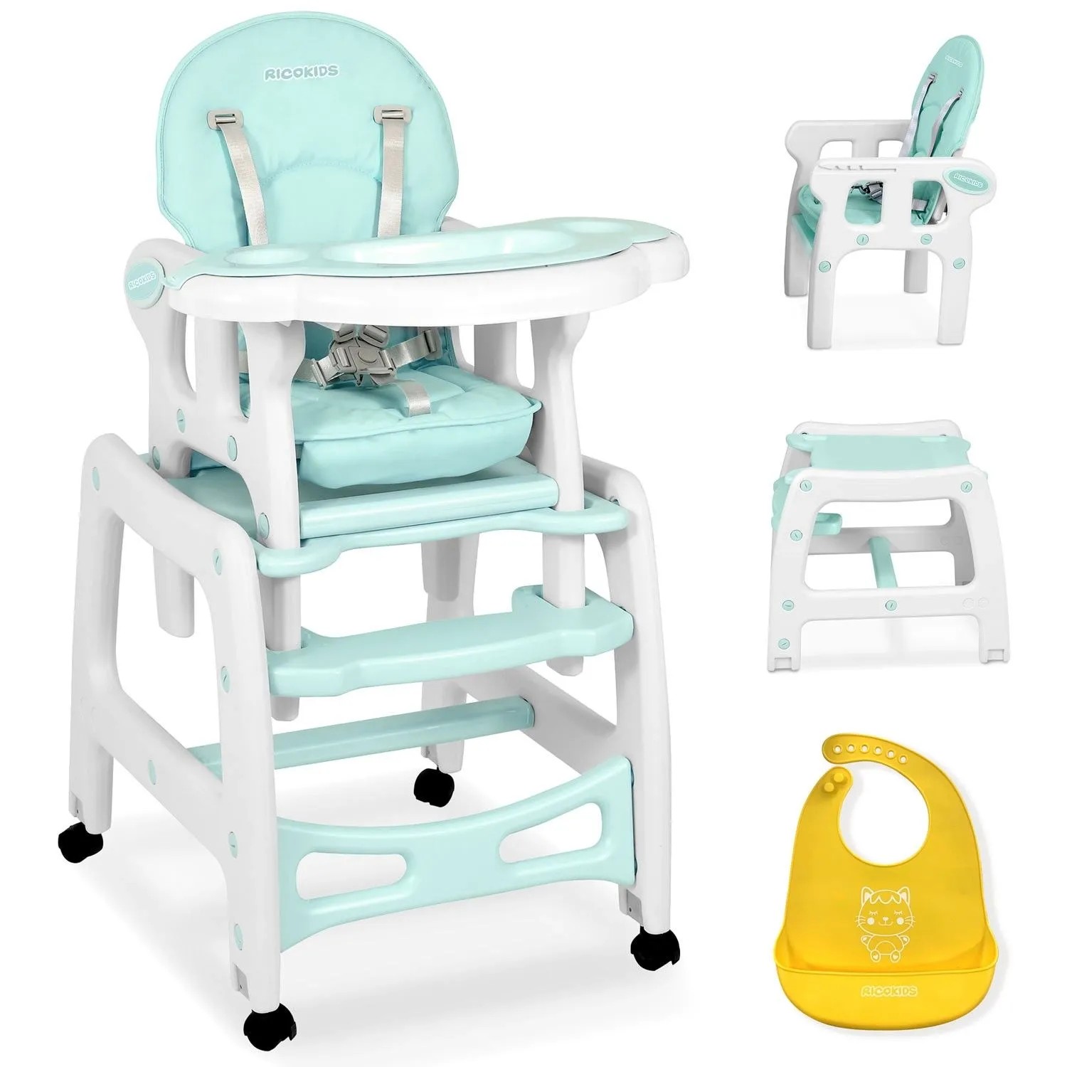 Ricokids Sinco 5 In 1 Türkisfarbener Hochstuhl