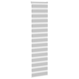 vidaXL Doppelrollo Hellgrau 55x200 cm Stoffbreite 50,9 cm Polyester 4014460