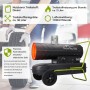 TroniTechnik Diesel Heizkanone 20kW mit Rädern und Tragegriff. Heizgerät für Werkstatt & Baustelle.