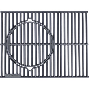 Jamestown Grillrost, modulares Ersatzteil für KNOX 3 Brenner Gasgrill. Gusseisenrost mit runder Aussparung.