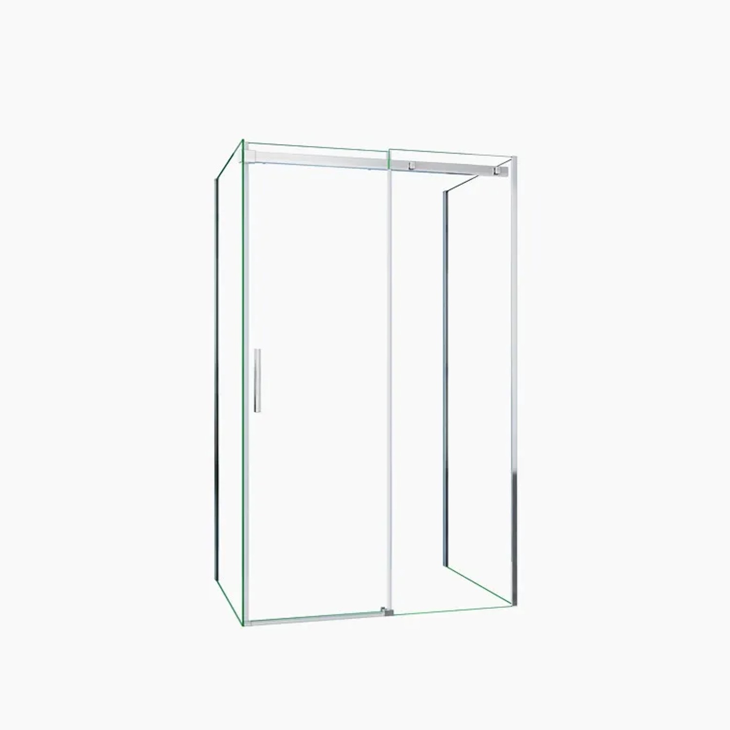 Duschparadies U-FORM Duschkabine 160 x 90 x 90 cm U-Duschkabine Höhe 195cm Schiebetür 8mm NANO Glas Dusche