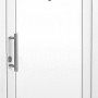 Weiße Kunststoff-Haustür, 100x200 cm, Türspion, Anschlag links. Ideal für Neubau & Renovierung.