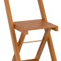 Klappbarer Stuhl aus geöltem Akazienholz, Teil des Balkonmöbel-Sets Marmora.