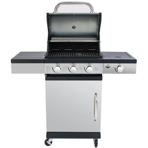 El Fuego Gasgrill San Antonio mit 3+1 Brennern, Edelstahl, mit Thermometer und Unterschrank.