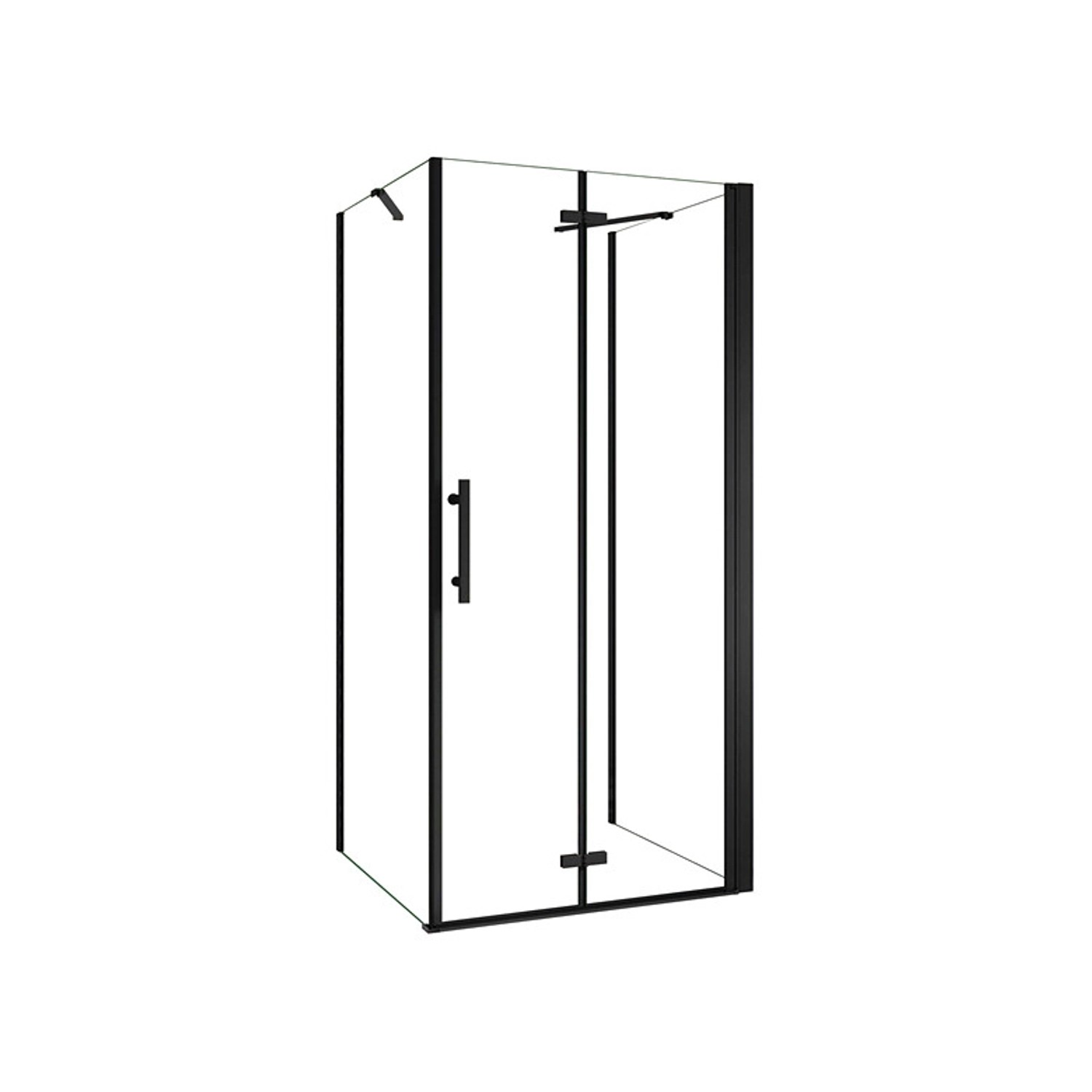 Duschparadies U-Duschkabine 90 x 76 x 90 cm U-Kabine Höhe 195cm Falttür 6mm günstig online kaufen