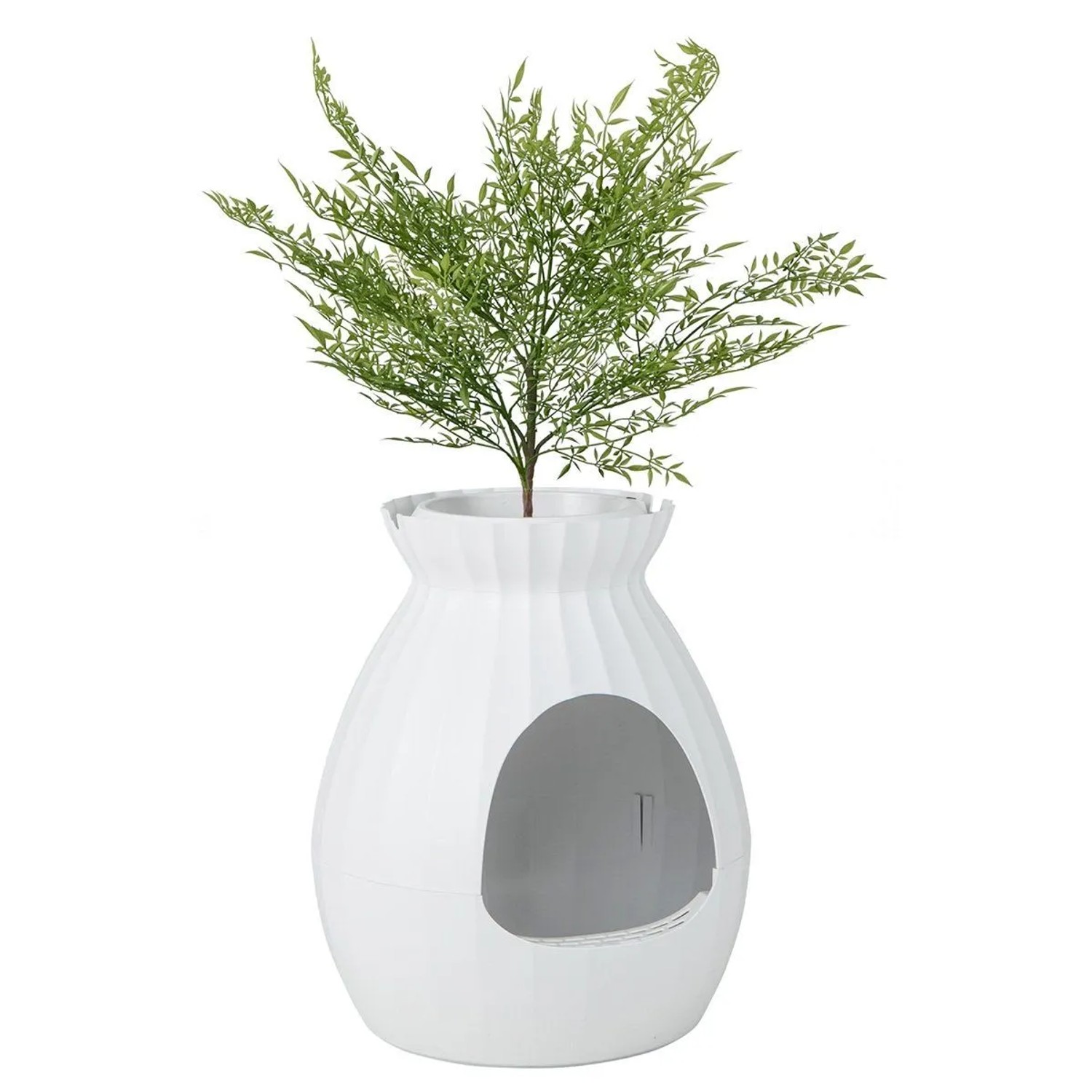 Costway Katzentoilette Intelligente Geruchsentfernung Weiß 63 L