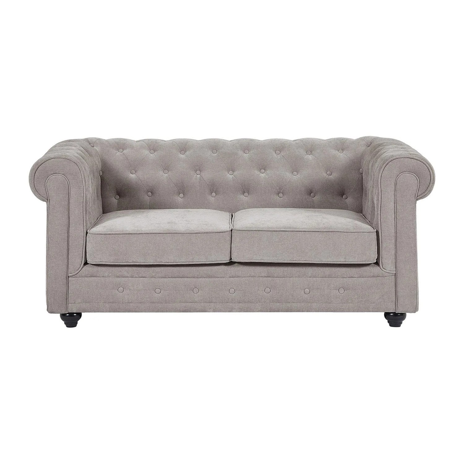 Vente-unique Sofa Ohne Schlafmöglichkeit Chesterfield Grau 165 cm