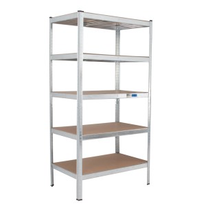 TRUTZHOLM Schwerlastregal, 180x90x60cm, verzinkt, mit 5 Böden. Ideal für Werkstatt und Lager.