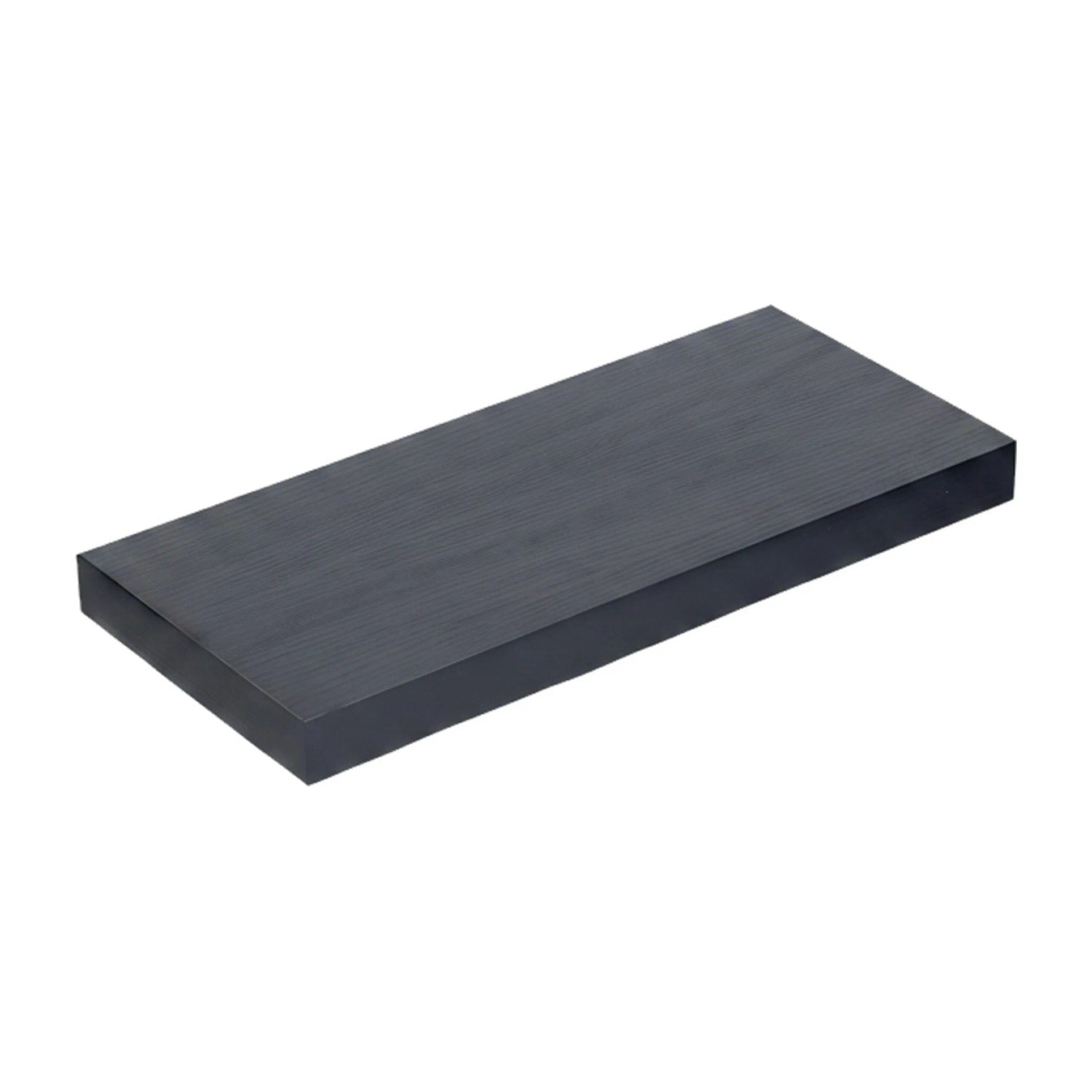 Relaxdays Wandregal MDF Schwarz mit Metallhalterung 50 cm x 23 cm x 4 cm