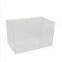 Leeres, transparentes Kunststoff-Aquarium, ideal für Terrarien und Pflanzen.