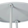 Grauer runder Gartentisch: Detail der stabilen Metallkonstruktion und Beinbefestigung. Homestyle4u Beistelltisch.