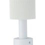 Weiße PR Home Tiara Tischleuchte mit plissiertem Schirm, ideal als dekorative Innenleuchte.