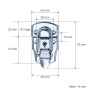 HMF 14985-09 Spannverschluss mit Schloss 2 Stück 45 x 75 mm Silber Verzinkt_2