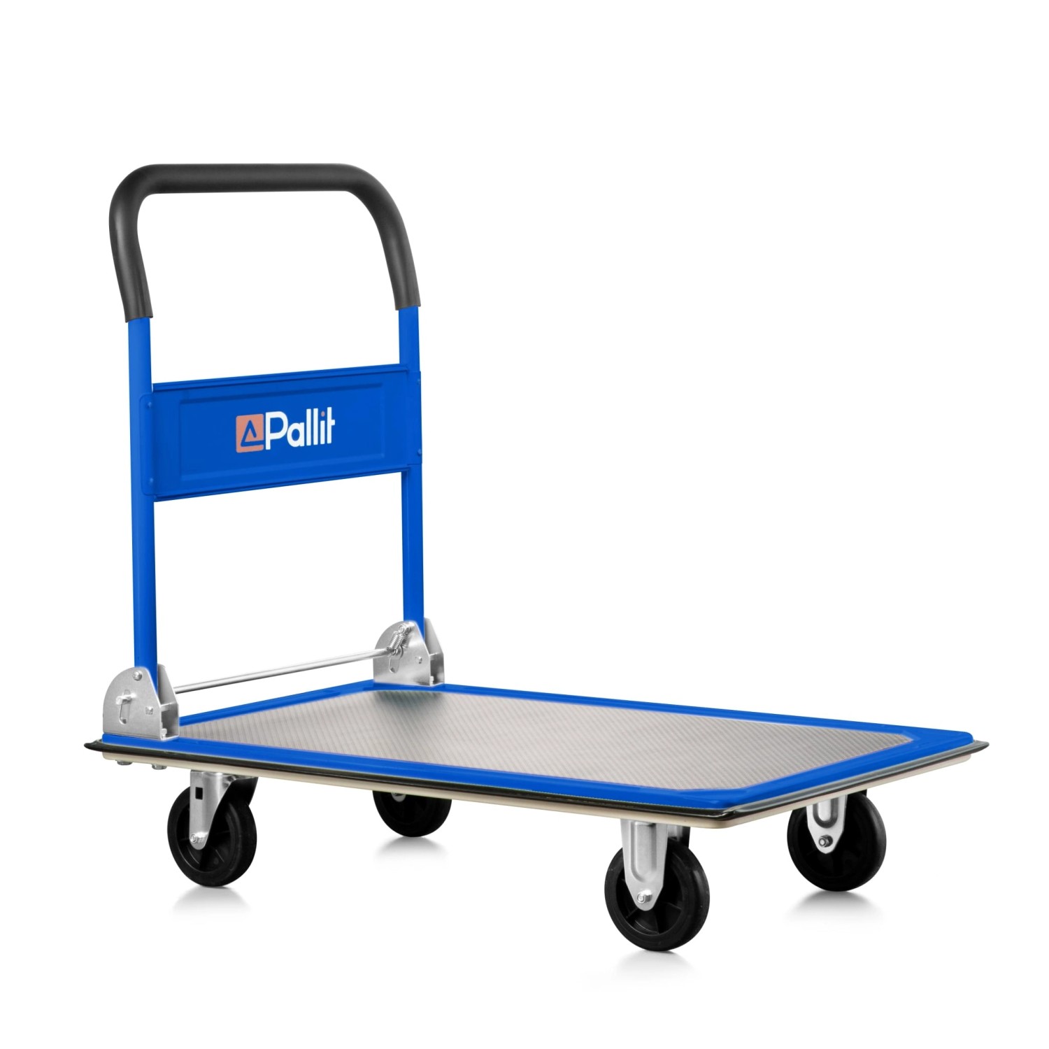 Pallit CARRY Transportwagen Klappbar in Blau 150 kg Tragkraft Plattformwagen mit Antirutschbeschichtung Transporthilfe