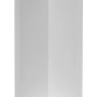 Weiße System 9 Innenecke für Laminat und Parkett Leisten, Detailaufnahme.
