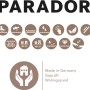 Parador Designboden Modular One Eiche Natur: Piktogramme zu Eigenschaften und Gütesiegel.