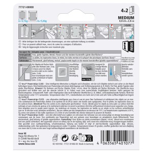 Tesa Powerstrips Click Medium, 4 Stück, für Klebenägel zur einfachen, spurlosen Befestigung.