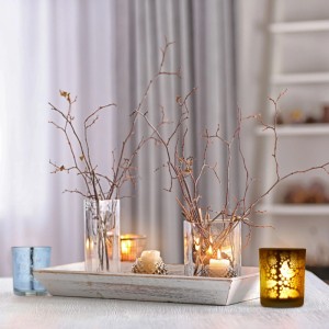Relaxdays Teelichtgläser im 12er Set Glas Gold Silber 8,5 cm x 7 cm 2,16 kg